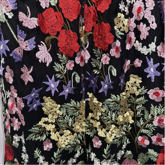 NWT $598 Mac Duggal [ 8 ] Floral Lace Embroidered Sweetheart Gown Black Red‎ - Picture 15 of 16